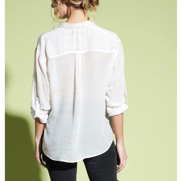 GYPSY 05 // ltd ed subtle tie dye viscose button down blouse top - Picture 3 of 3